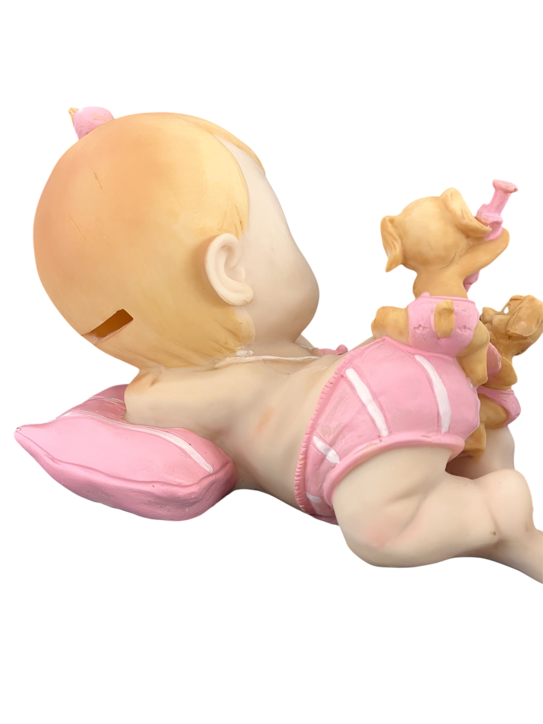 tirelire bebe fille resine 2