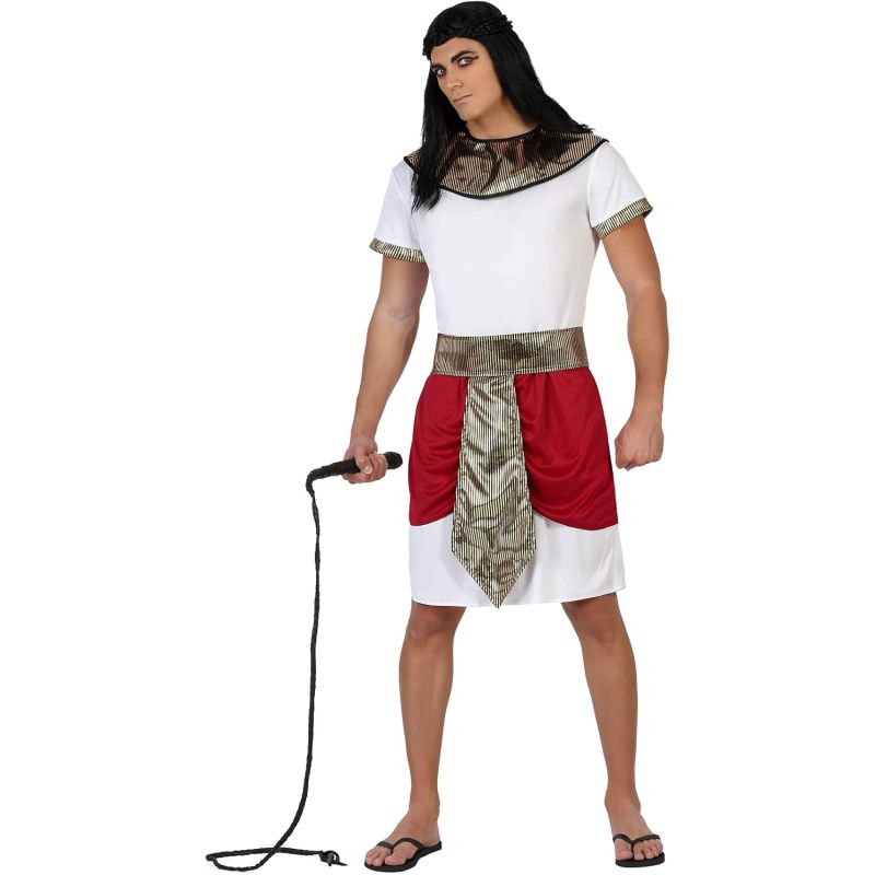 costume-egyptien-adulte blanc et rouge