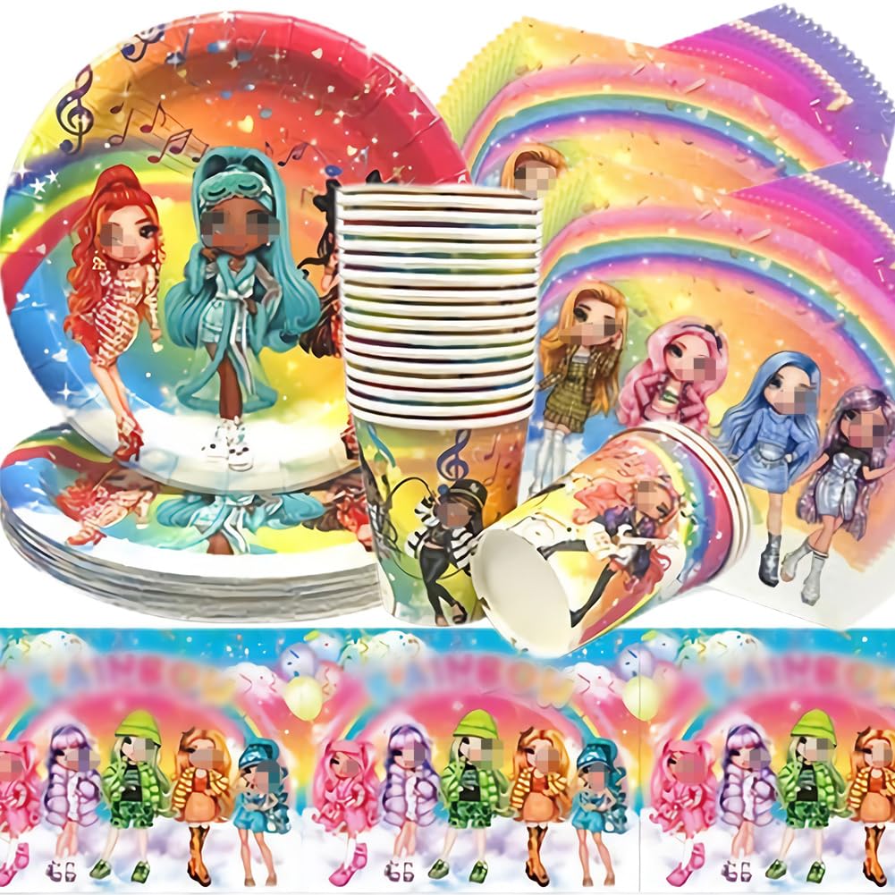KIT 41 PIECES ANNIVERSAIRE RAINBOW HIGH POUPEES
