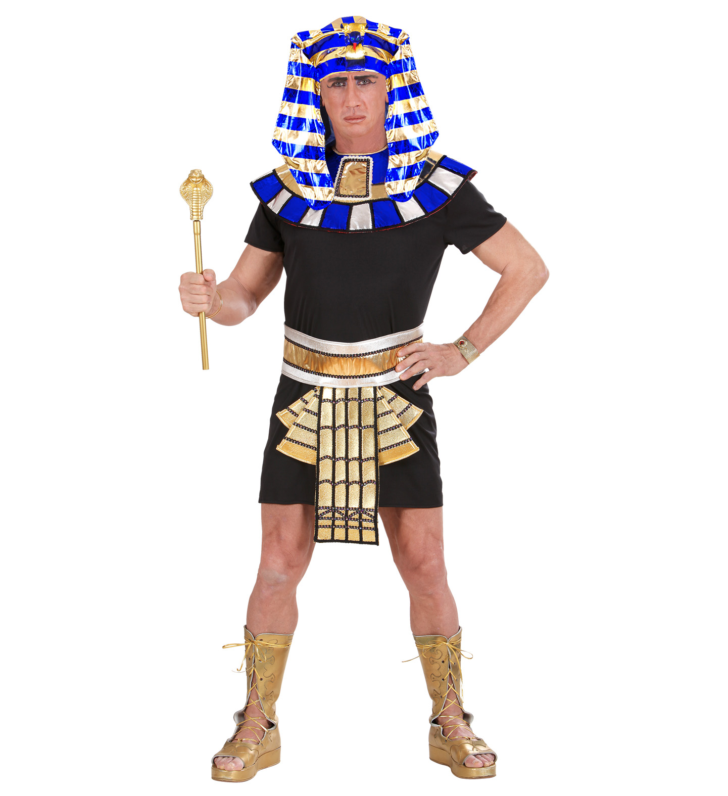 coiffe pharaon bleue 3