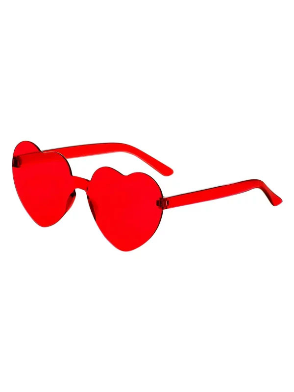 lunettes rouges formes coeurs adulte 1