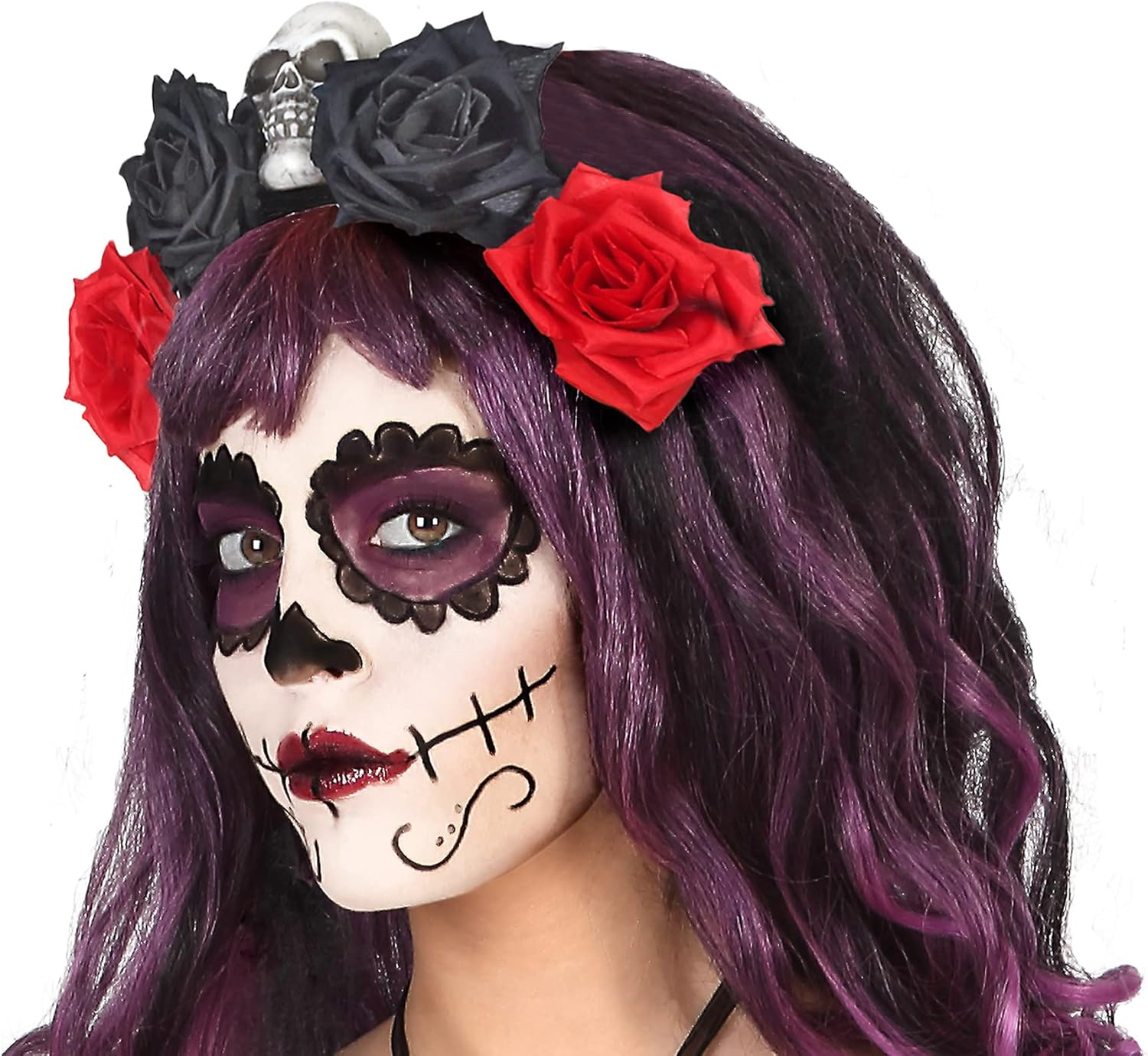 SERRE TETE CATRINA ROUGE TETE DE MORT