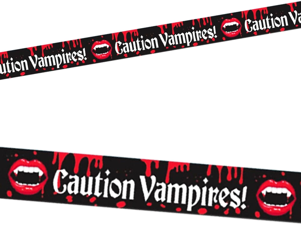 BANDEROLE VAMPIRE CAUTION 6M