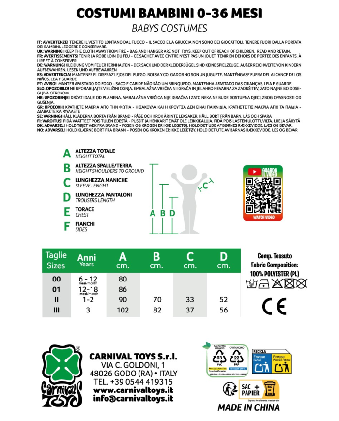 CARNIVALT TOY TAILLE