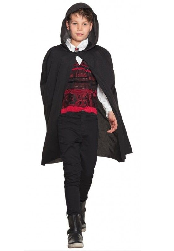 CAPE CAPUCHE ENFANT NOIRE 115 CM 1