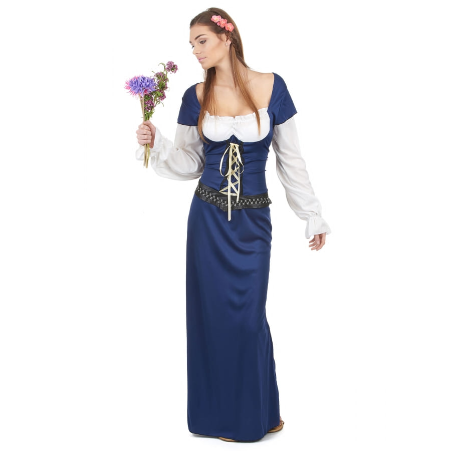 DEGUISEMENT ROBE MEDIEVALE BLEUE