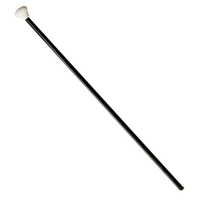 CANNE A POMMEAU BLANC PLASTIQUE 80 CM