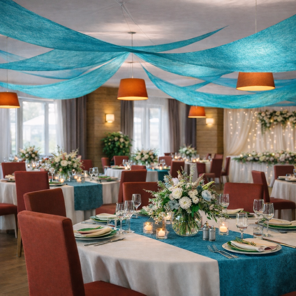 TENTURE VOILE TRIANGLE TURQUOISE