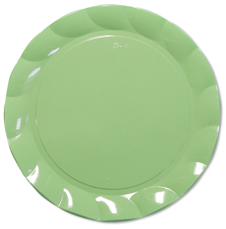 5 SOUS ASSIETTES VERT TILLEUIL