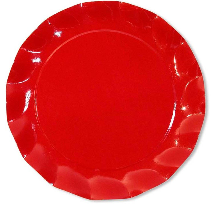5 assiettes 32.4 cm rouge