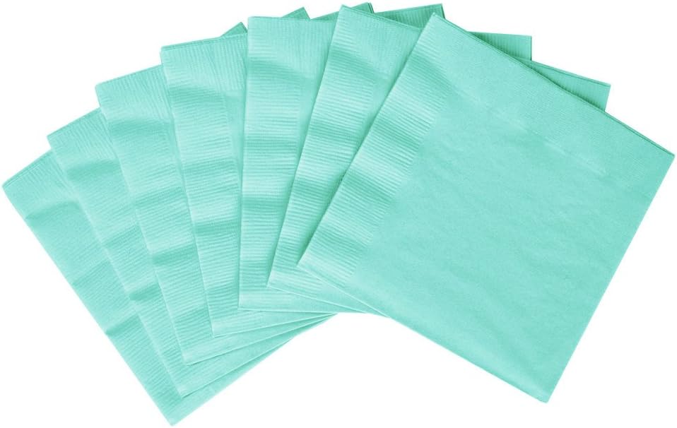 50 SERVIETTES 33 X 33 TURQUOISES 1