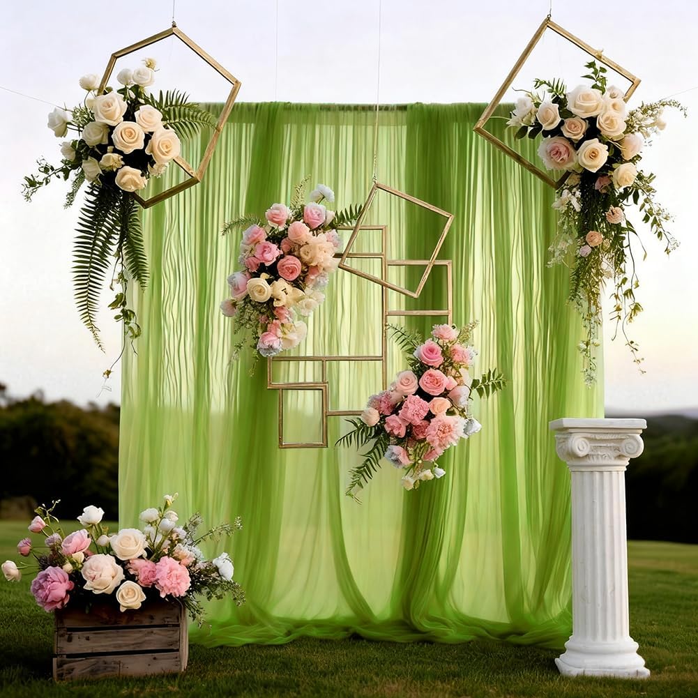 TISSU ORGANZA VERT ANIS