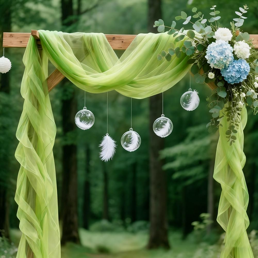 TISSU ORGANZA VERT ANIS 1