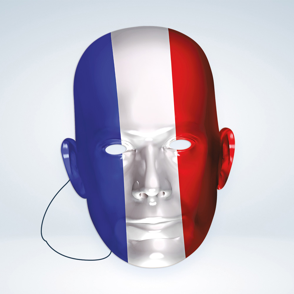 MASQUE CARTON DRAPEAU FRANCE
