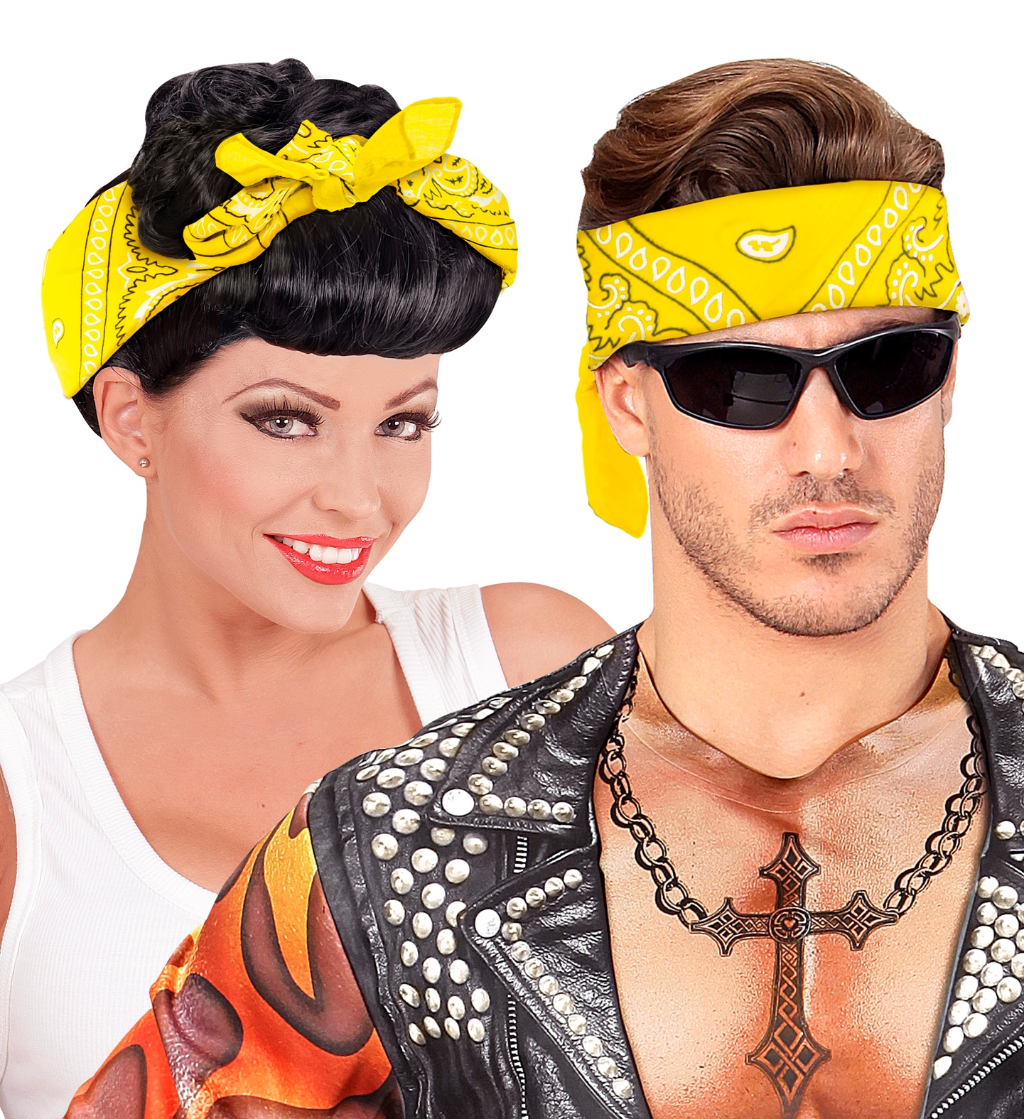 bandana coton jaune 4jpg
