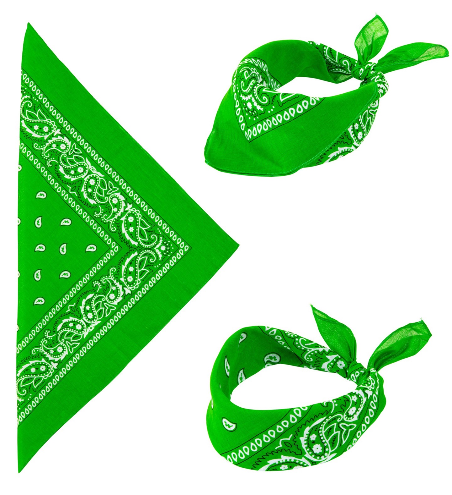 bandana coton vert 1