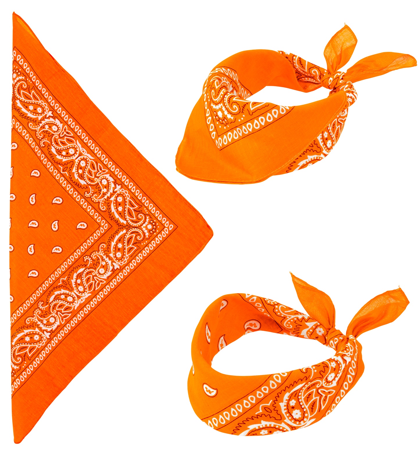 bandana coton ornage 1