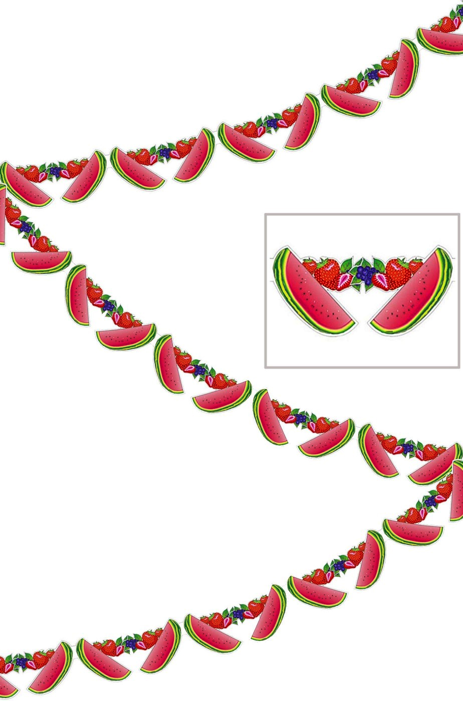 GUIRLANDE PAPIER 3M  PASTEQUE