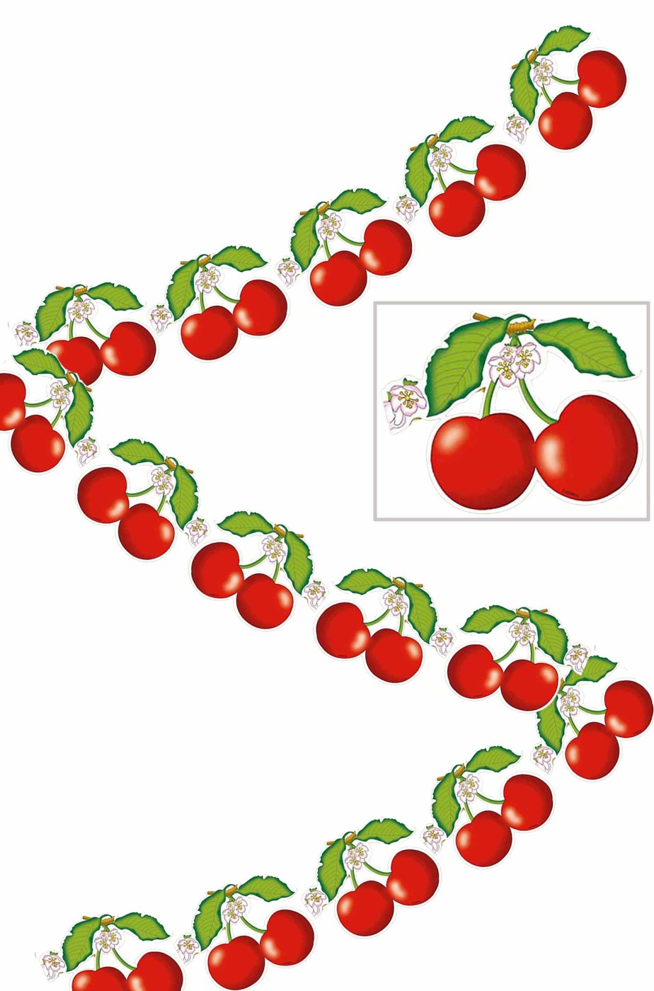 guirlande papier 3m cerises