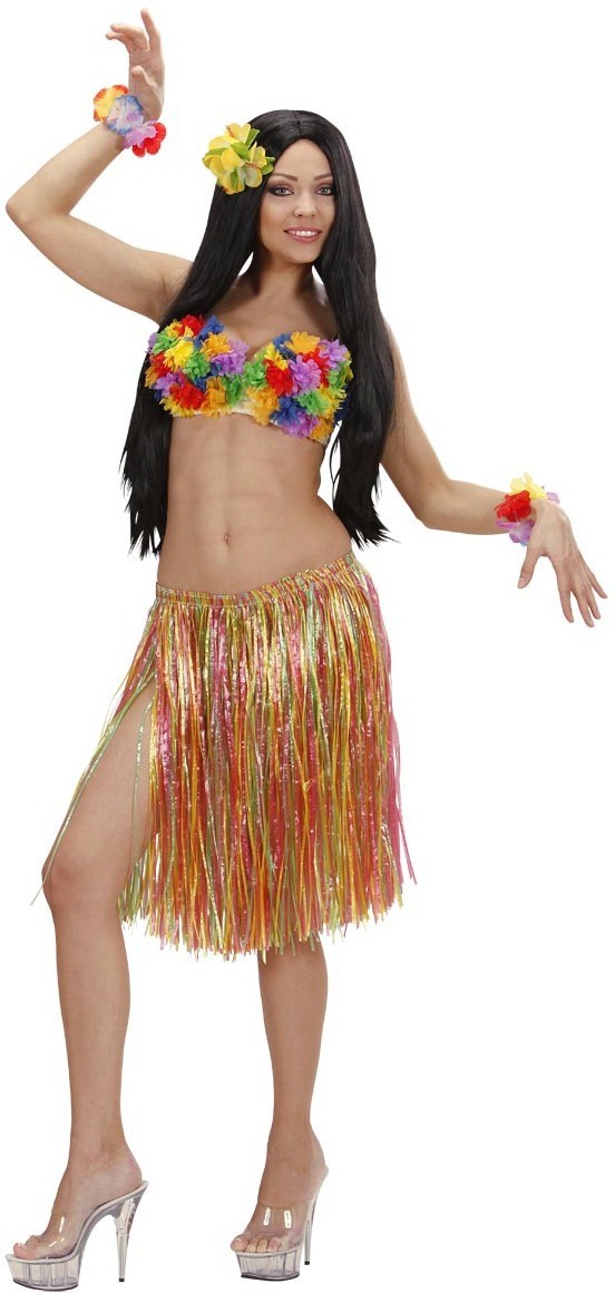 JUPE HAWAI MULTICOLORE 55 CM 1