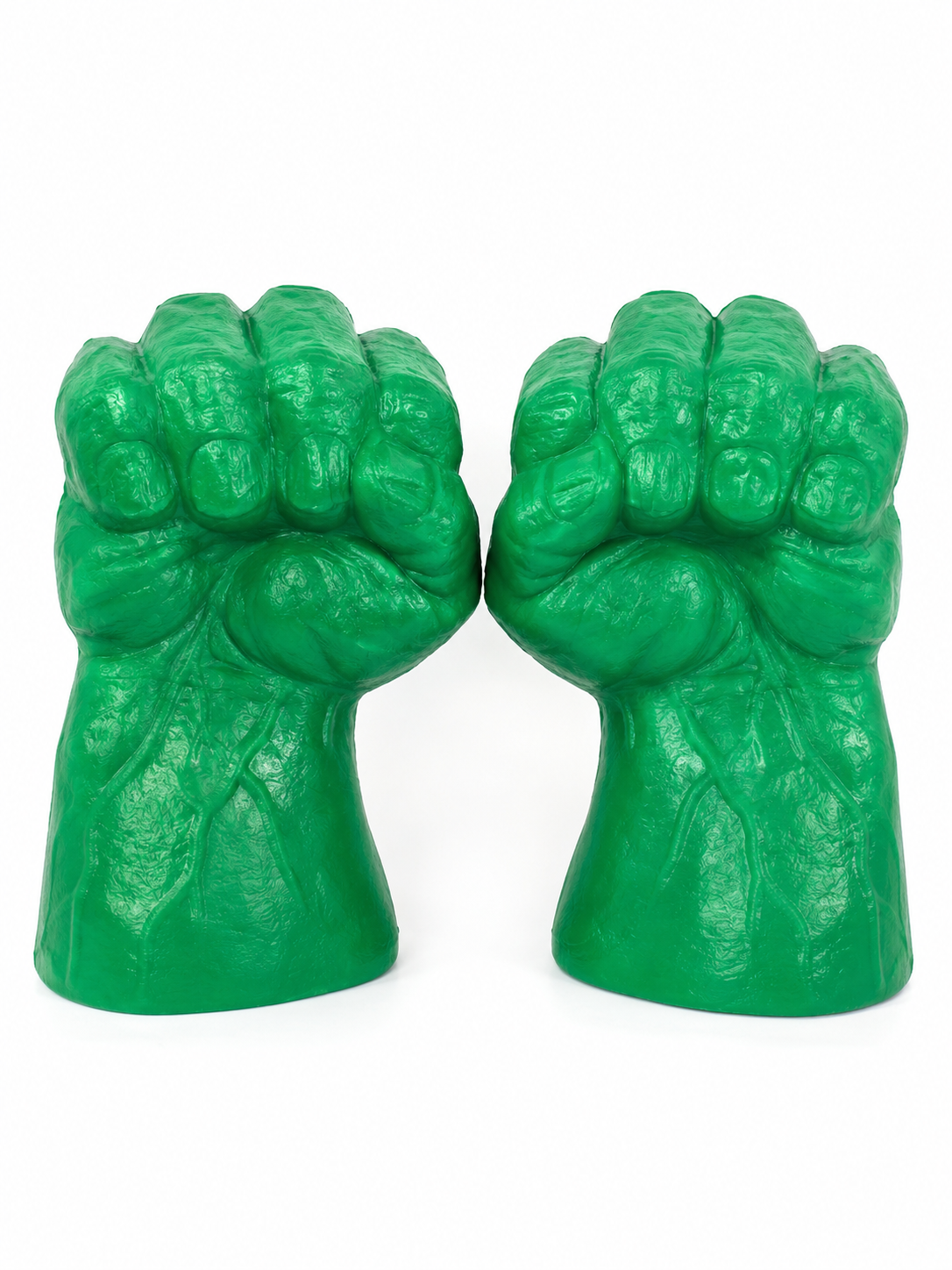 PAIRE DE GANTGEANT HULK EN PLASTIQUE VERT