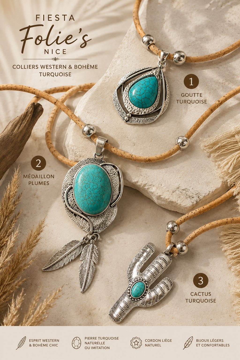 COLLIER FESTIVAL COACHELLA WESTERN LIEGE ET METAL