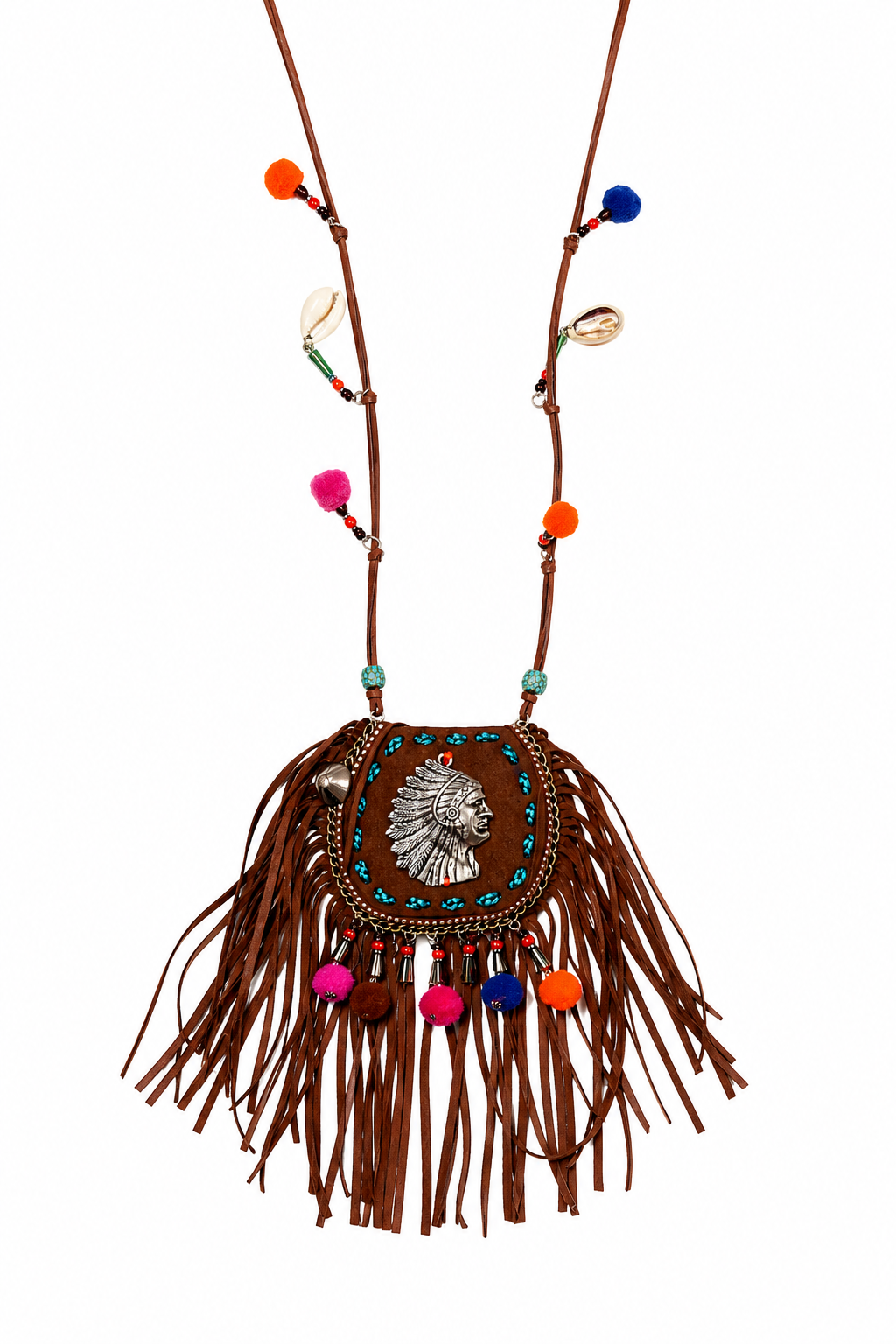 COLLIER SUEDINE INDIEN