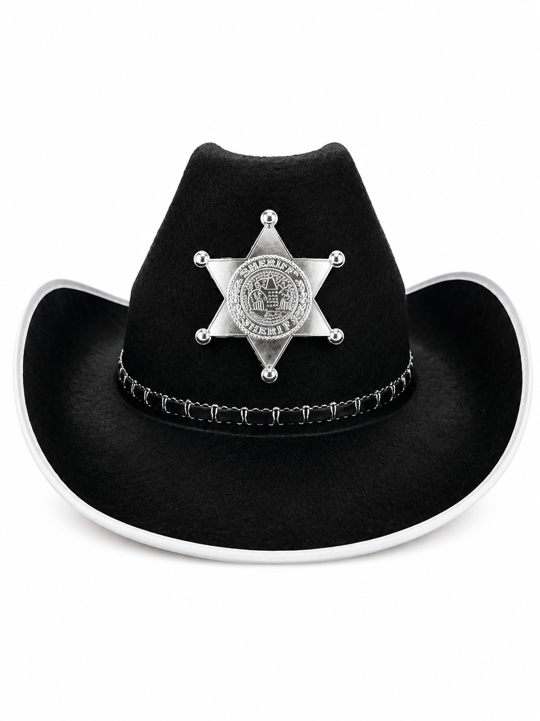CHAPEAU WESTERN NOIR AVEC ETOILE