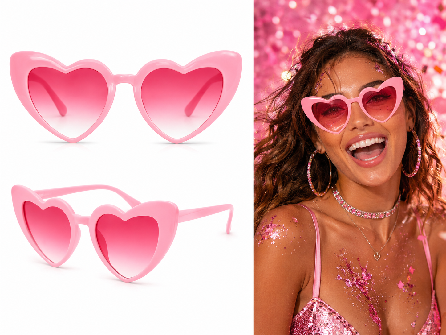 LUNETTES COEURS ROSES