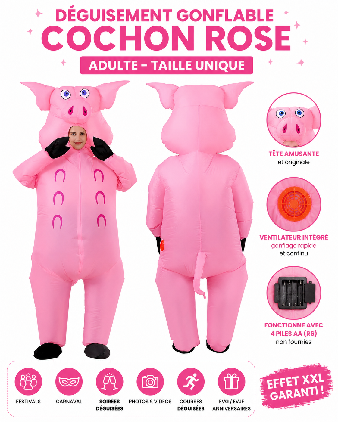 deguisement cochon rose gonflable 1