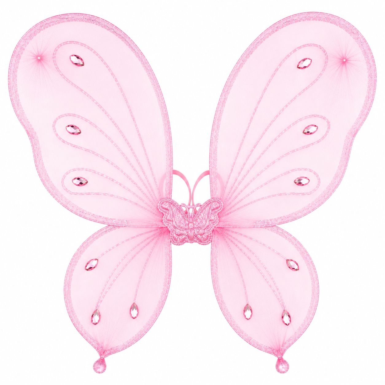 AILES DE PAPILLON EN TULLE ROSE
