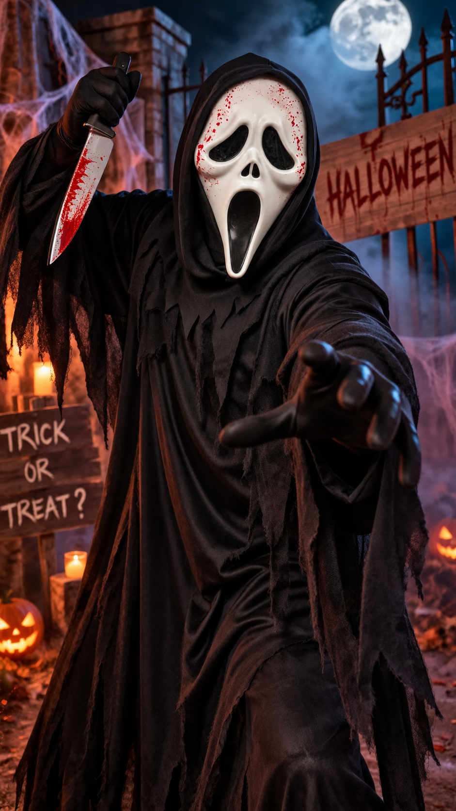 masque scream ensanglante pvc.1