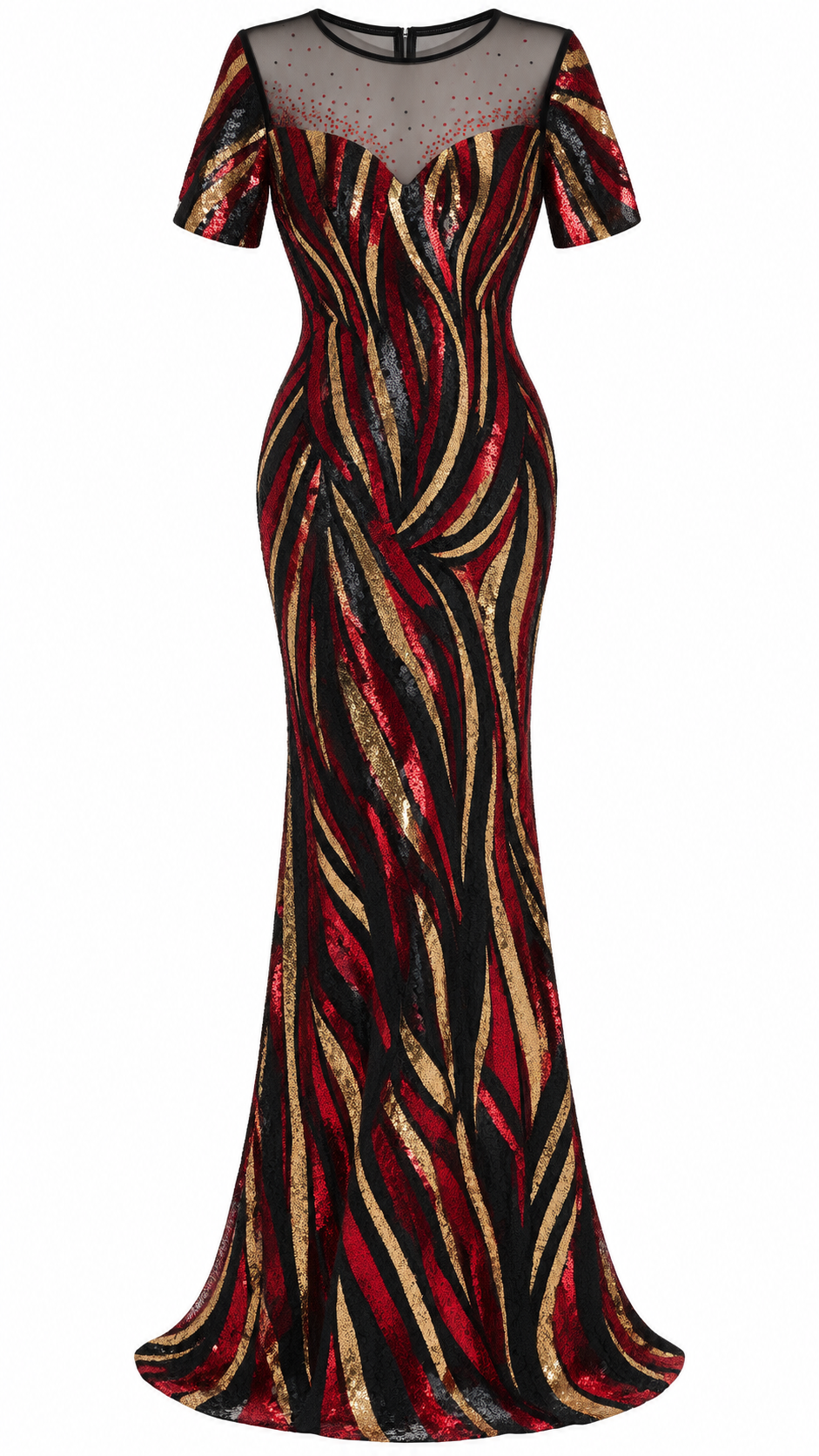 ROBE LONGUE DIABLESSE PAILLETTES LUXES 3