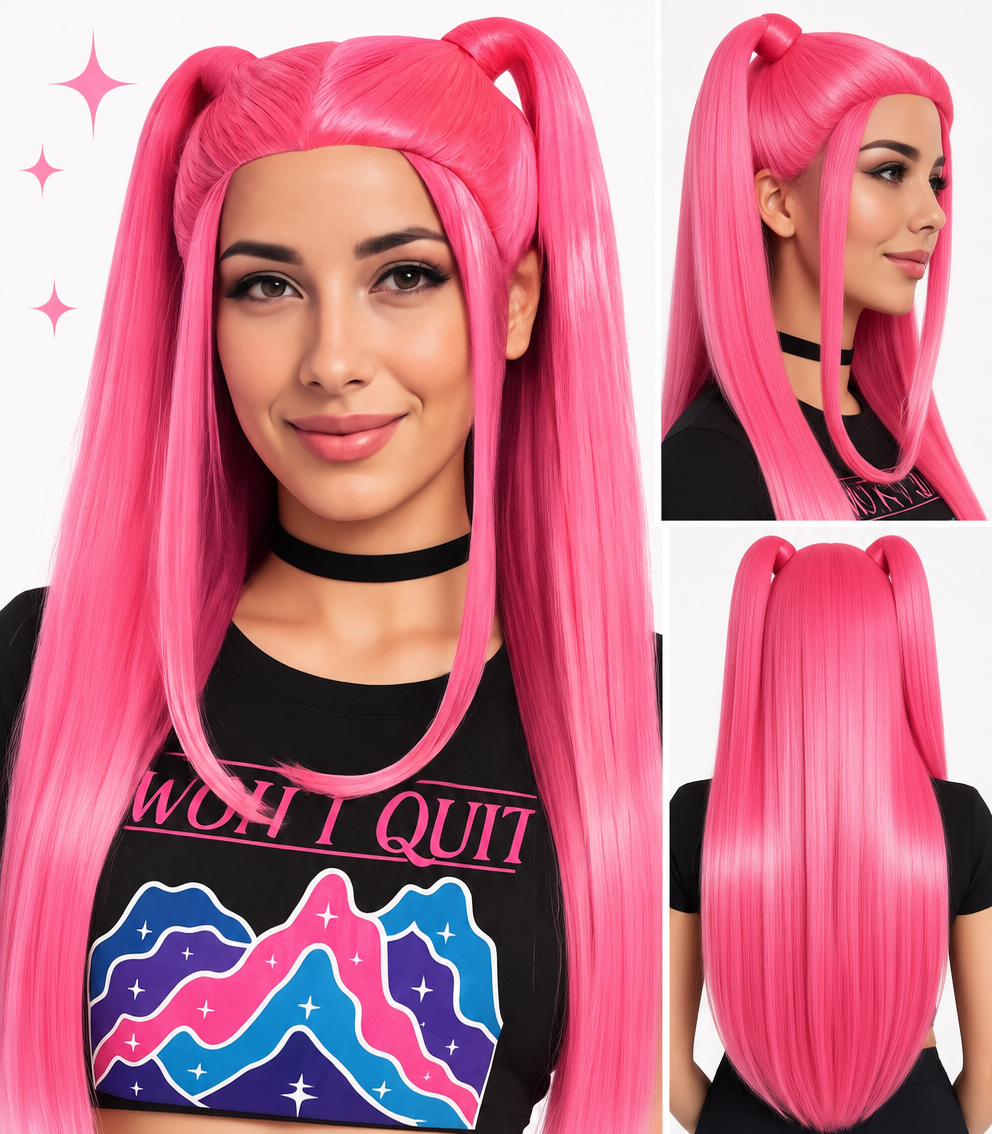 PERRUQUE KPOP ROSE