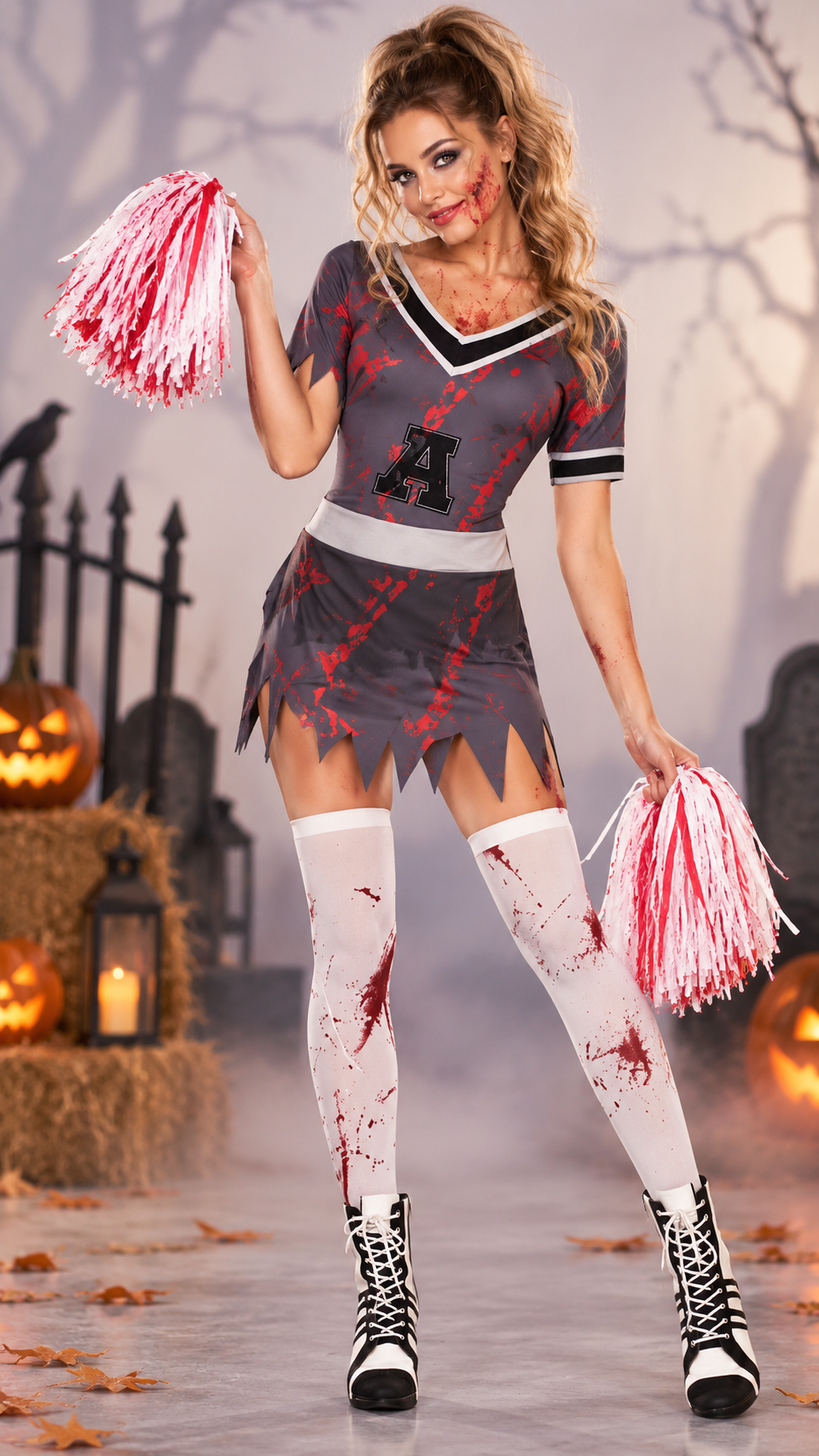 deguisement pompom girl zombie femme