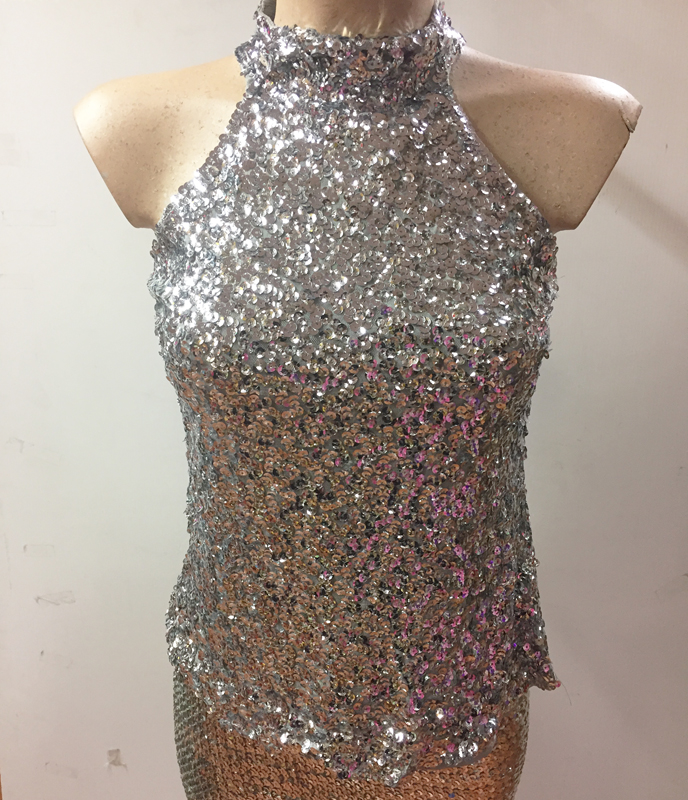 Top à Paillettes Pour Femme Sans Manches - Débardeur Pailleté Réglable - Pour Fête, Soirée, Club - Élasticité Confortable