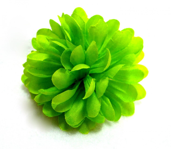 Pince chouchou fleur vert fluo  Accessoires Accessoires 