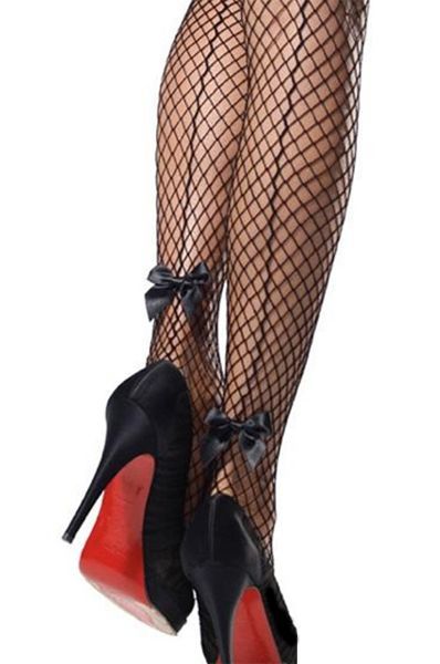 Collant Resille effet Couture Noeuds (Leopard, Rouge, Noir) SEXY BAS NEUF