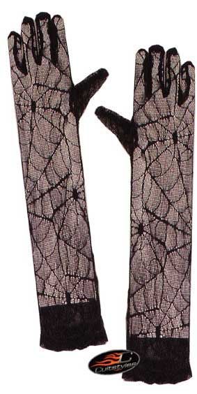 Gants Halloween Maille Toile D'araignée - Accessoire Costume Gothique, Sorcière, Emo, Unisexe, Pour Fêtes Et Cosplay