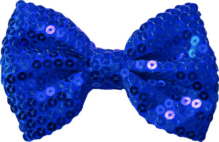 Nœud Papillon a Sequins Bleu - accessoire pour déguisement pas cher -  Badaboum