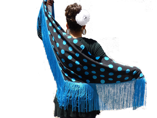 chale-espagnol-bleu-a-pois-z