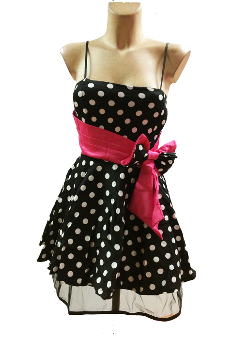 robe-pois-noir-fuchsia-z