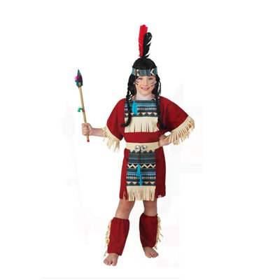 deguisement indienne rouge enfant