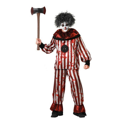 deguisement clown tueur raye ensanglante