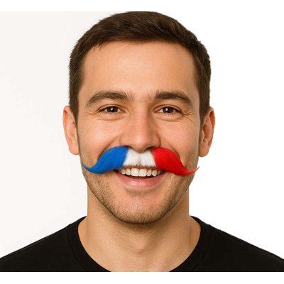 MOUSTACHE TRICOLORE