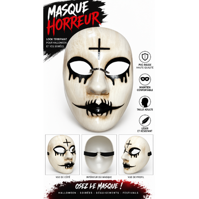 masque gothique satanique pvc