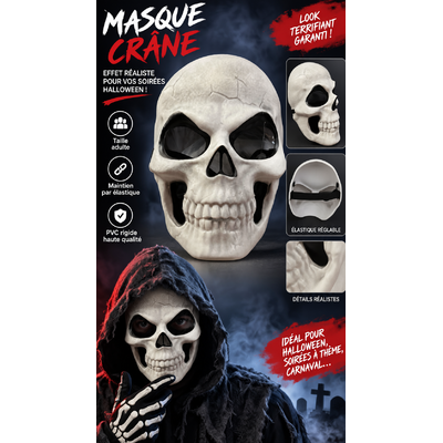 masque pvc squelette  1