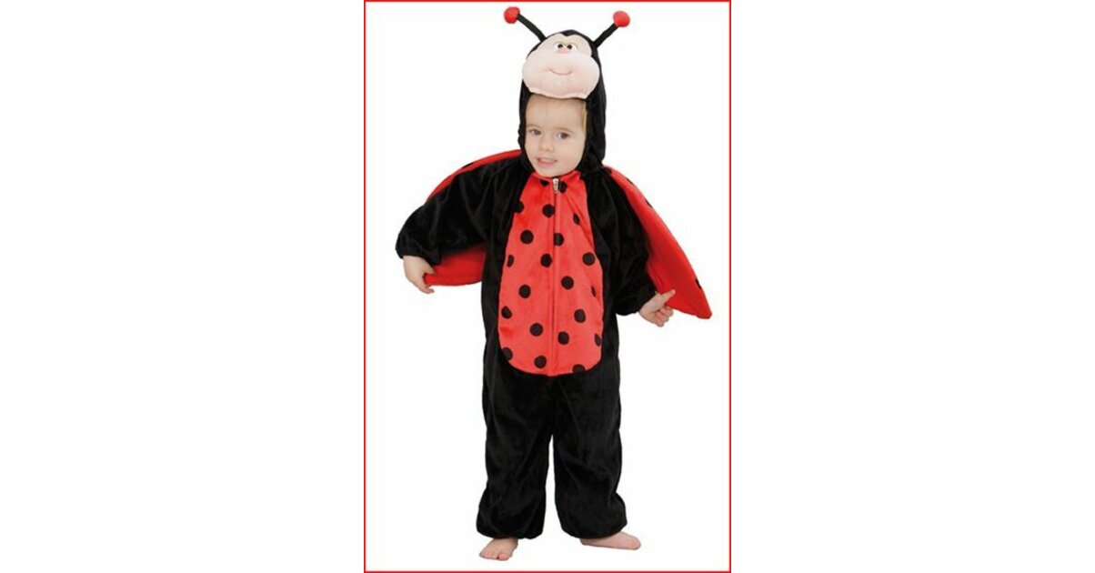 Costume Coccinelle Bébé Fiestas Guirca – Ailes, Cagoule, Combinaison Et Chaussons – 12-18 Mois, Halloween Ou Carnaval – Noir Et Rouge