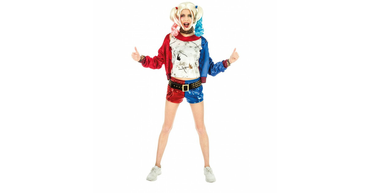 DUOLAM Perruque Cosplay Quinn Suicide Squad – Rose Et Bleu, Fibre Thermorésistante, Idéale Halloween, Carnaval & Soirées Thème