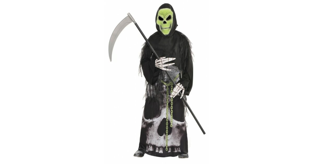 SRJEQC Déguisement Fantôme Enfant Halloween – Costume Blanc Avec Visage Rigolo, Sac Citrouille + Tatouages – 3-11 Ans Fille Garçon